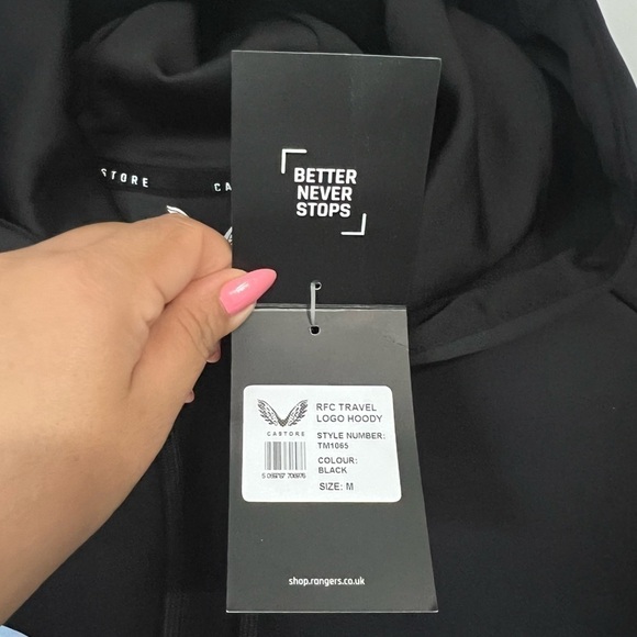 Castore, Rangers F.C. Men's Scuba Travel Hoody - Black. Size: M. NWT - Picture 7 of 15